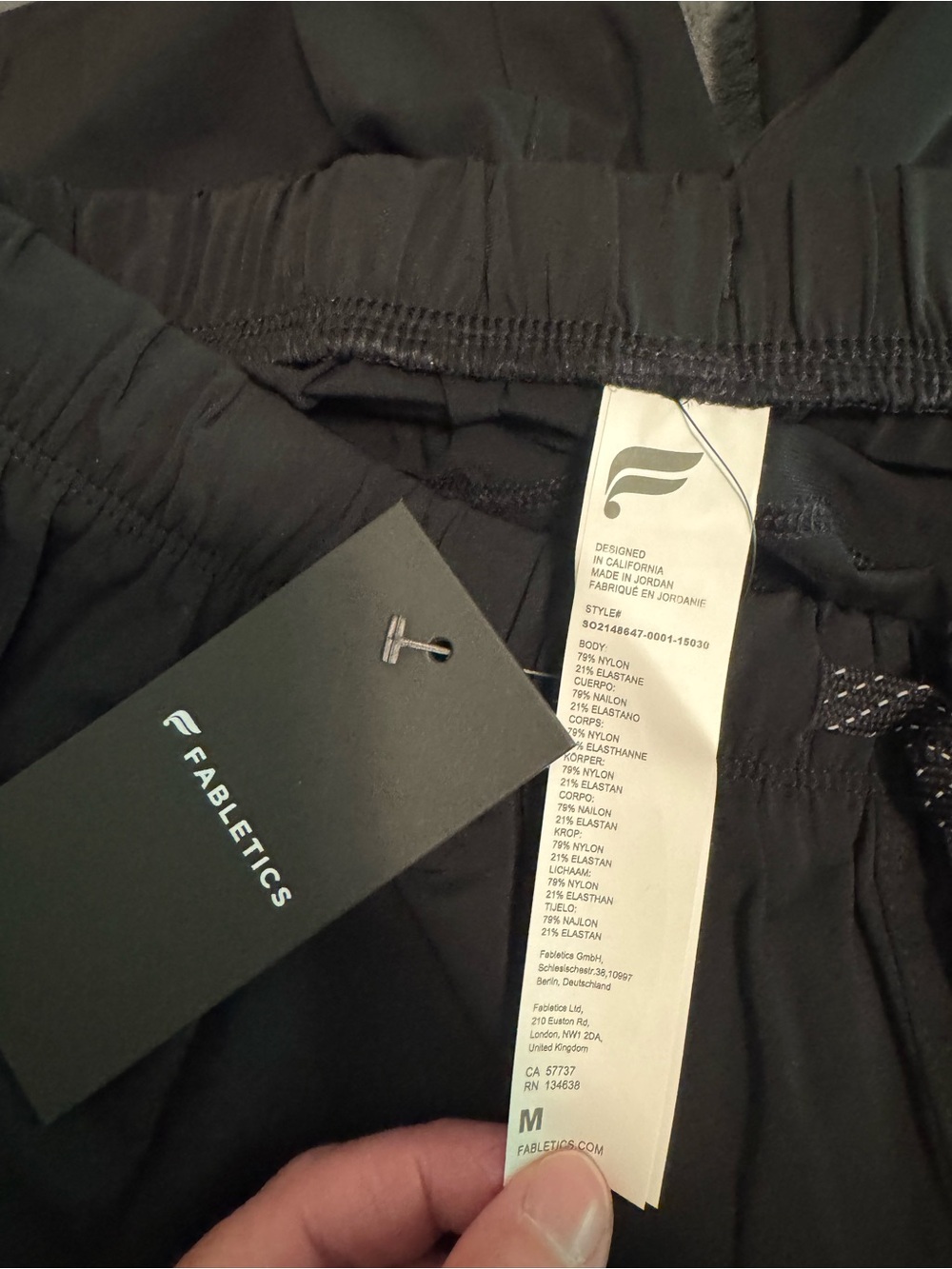 Men's Fabletics NWT Black Athletic Shorts, Size Medium - Picture 6 of 7